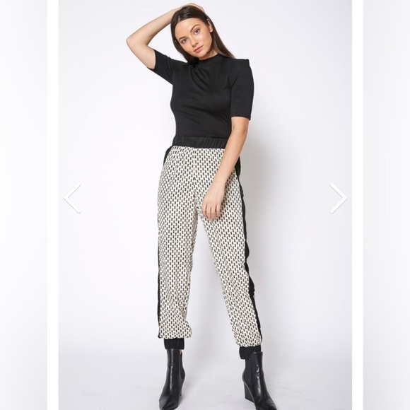 Ro & De Printed Casual Cuffed Hem Pants sZ medium - Picture 1 of 9